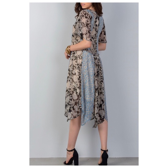 DANCE & MARVEL Mix Match Floral Print Midi Dress - Picture 3 of 6